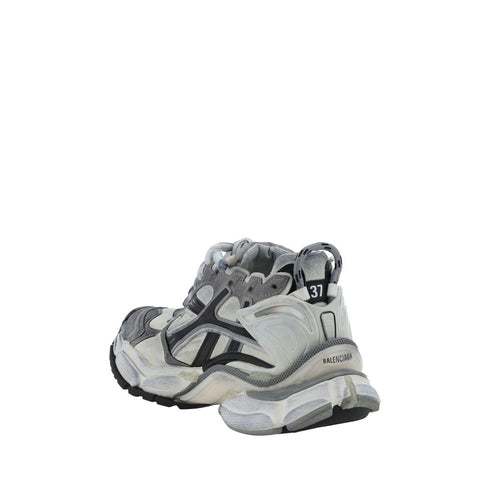 Balenciaga Runner Sneakers in Grey Suede & Mesh